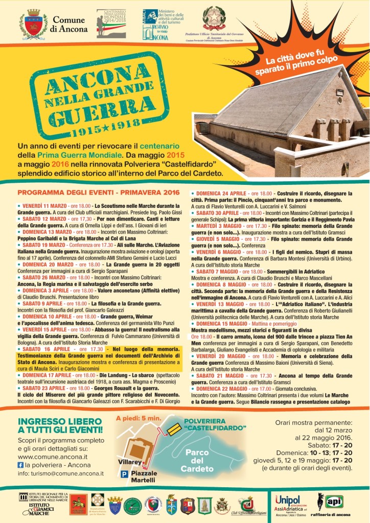 Un grande programma primaverile alla Polveriera di Ancona