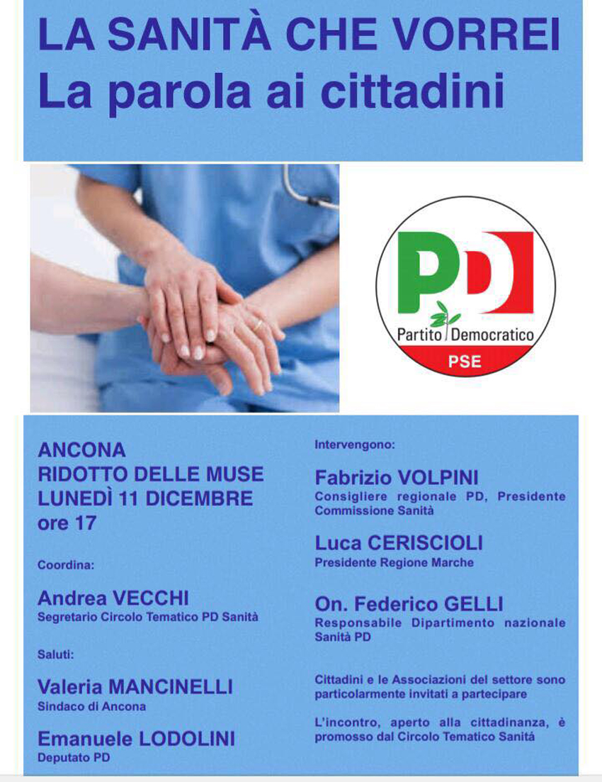 Lunedì ad Ancona confronto tra istituzioni e cittadini sui problemi del servizio sanitario