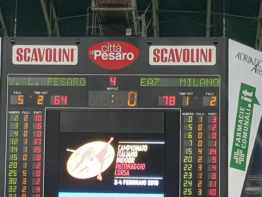 I giovani della Vuelle Pesaro bloccati in casa (78-64) dall’Armani Milano