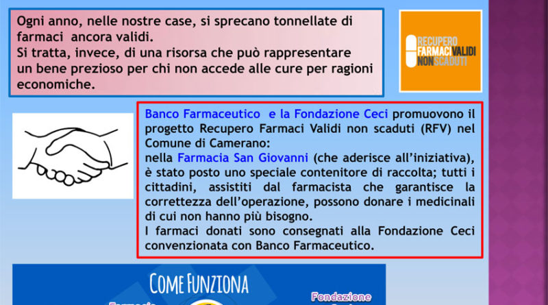 Recupero Farmaci Validi Non Scaduti.Decolla A Camerano Il Progetto Di Recupero Dei Farmaci Non Scaduti Altrogiornalemarche