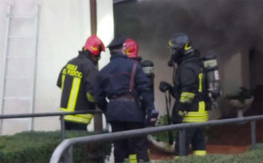 vigili del fuoco carabinieri incendio