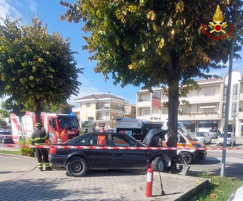 Mentre Esce Da Un Parcheggio Finisce Con L’auto Contro Un Albero E ...