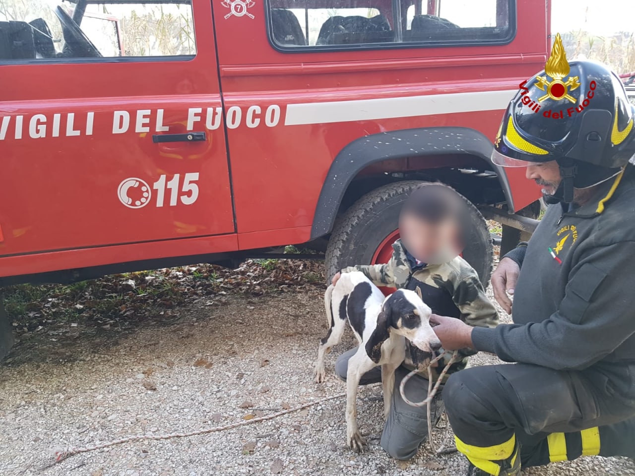 ASCOLI PICENO cane recuperato cunicolo2022-12-30