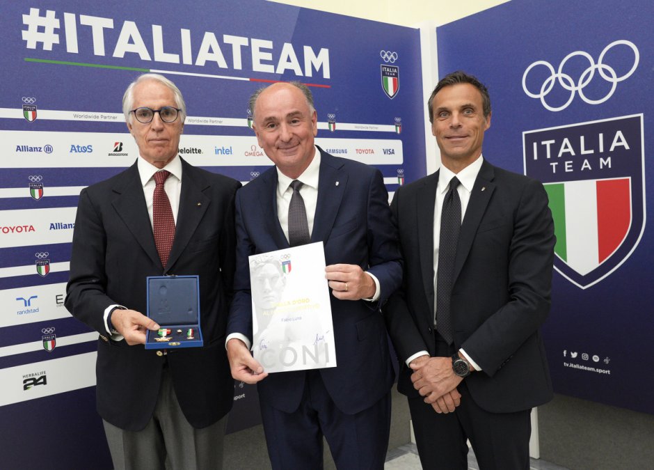 Giovanni Malagò Fabio Luna Carlo Mornati ROMA Stella d’oro al merito sportivo2023-05-23 (1)