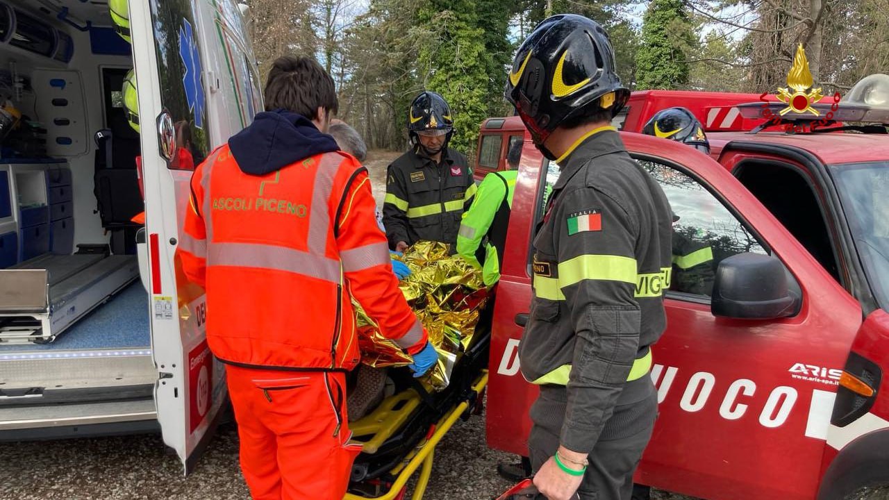 ASCOLI PICENO ciclista soccorso2024-02-19